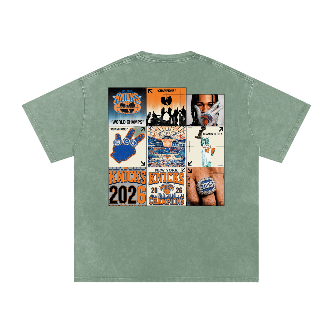 Wu York Snow Washed Oversized Cotton T-Shirt