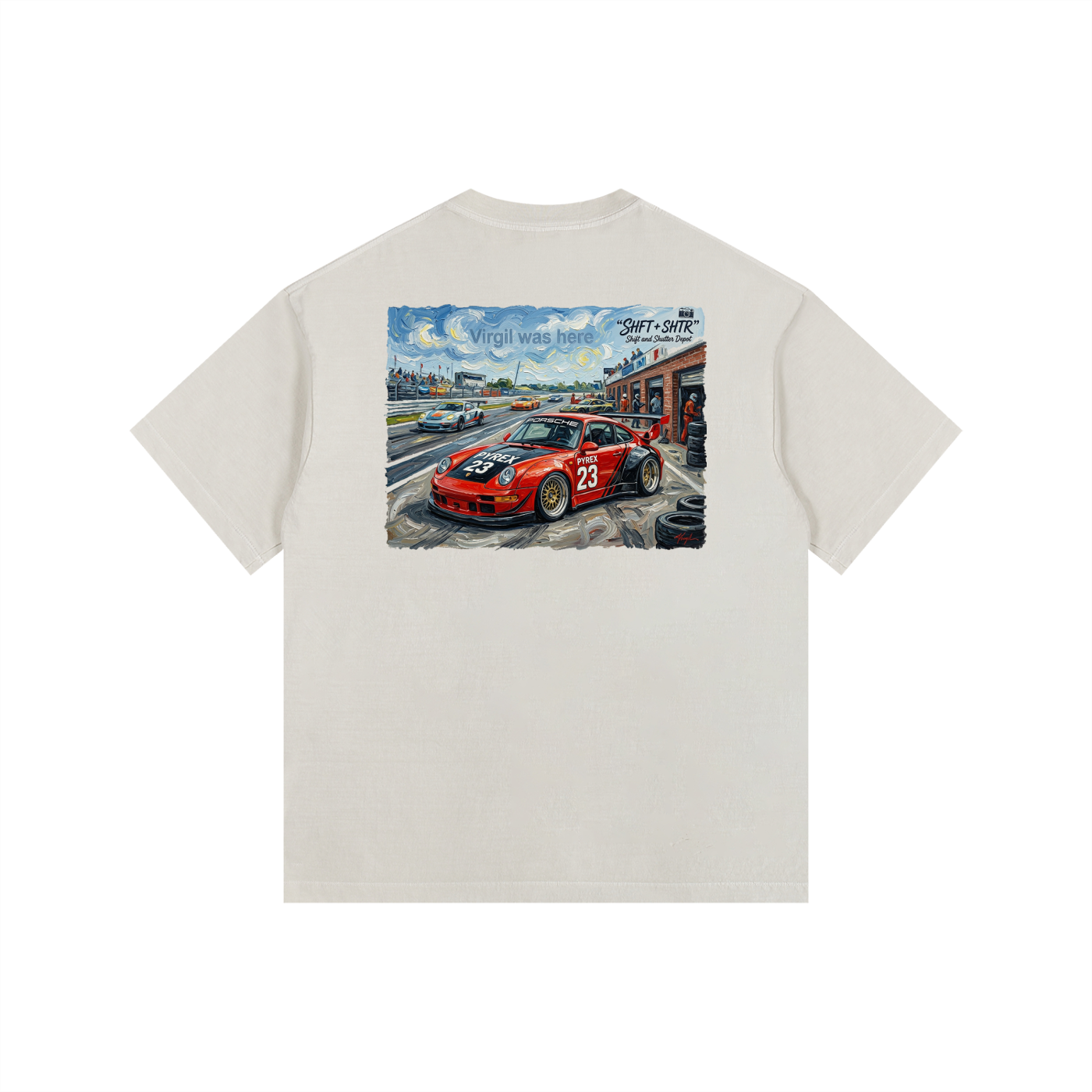 Pyrex Racing Vision Vintage Washed Oversized T-Shirt