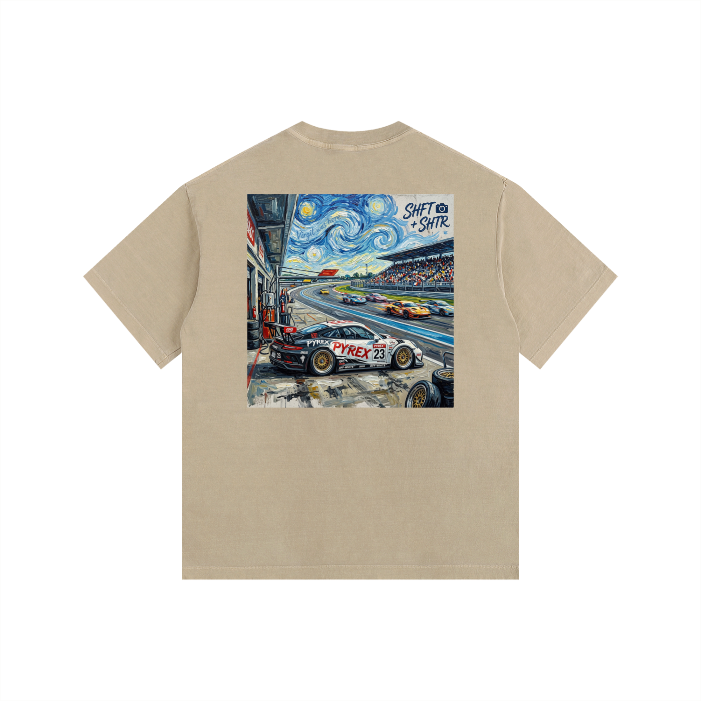 Pyrex Racing Vintage Washed Oversized 997 T-Shirt