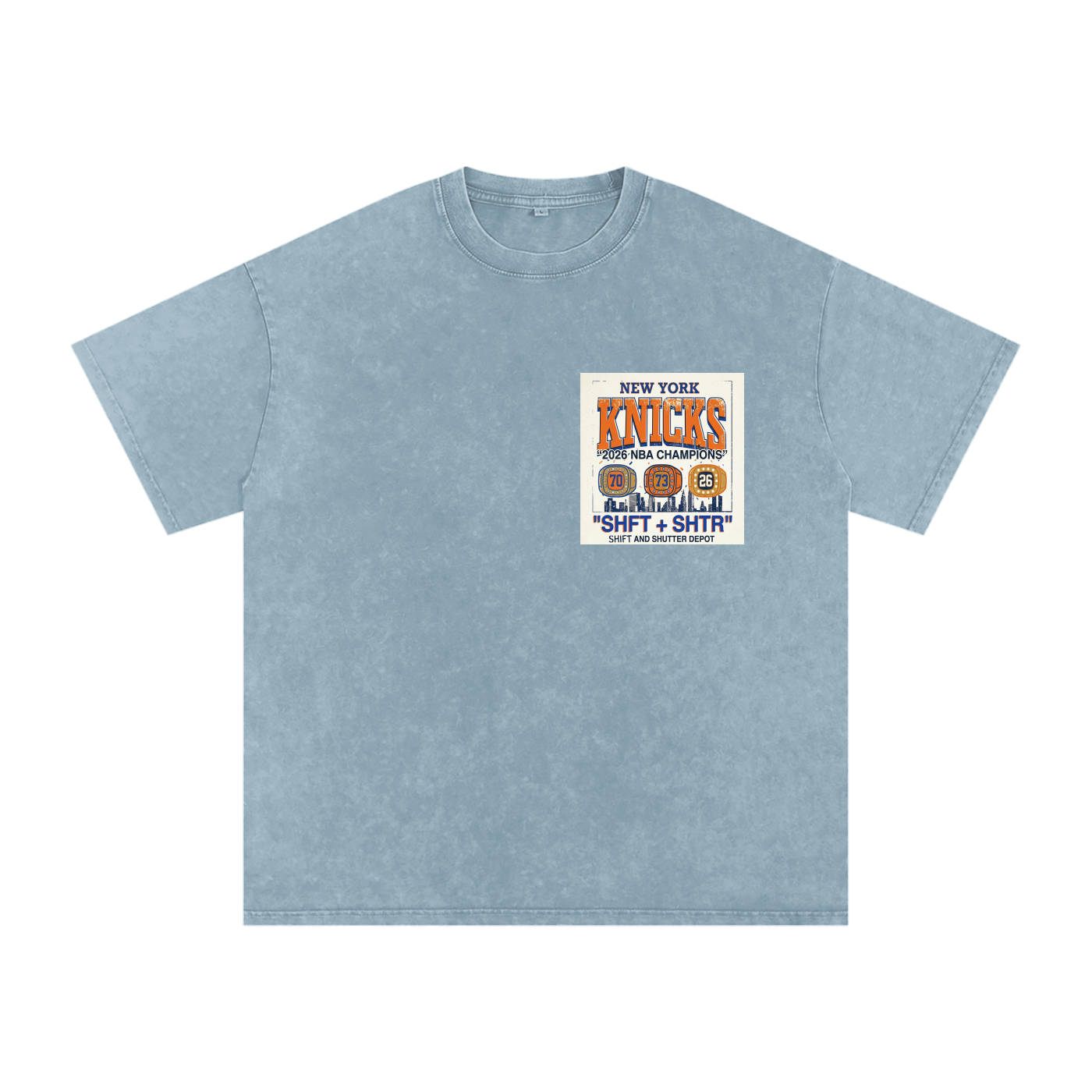 Wu York Snow Washed Oversized Cotton T-Shirt