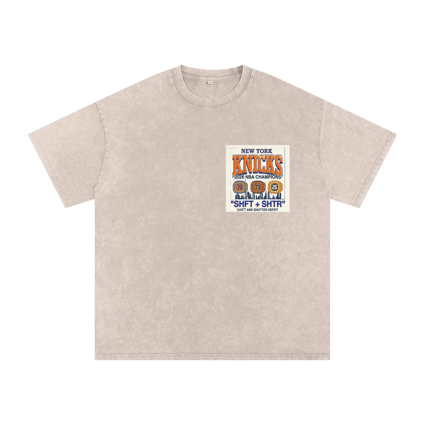 Wu York Snow Washed Oversized Cotton T-Shirt