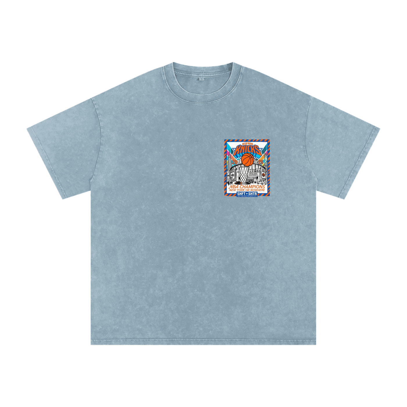 Championship Pop Art Snow Washed Oversized Cotton T-Shirt
