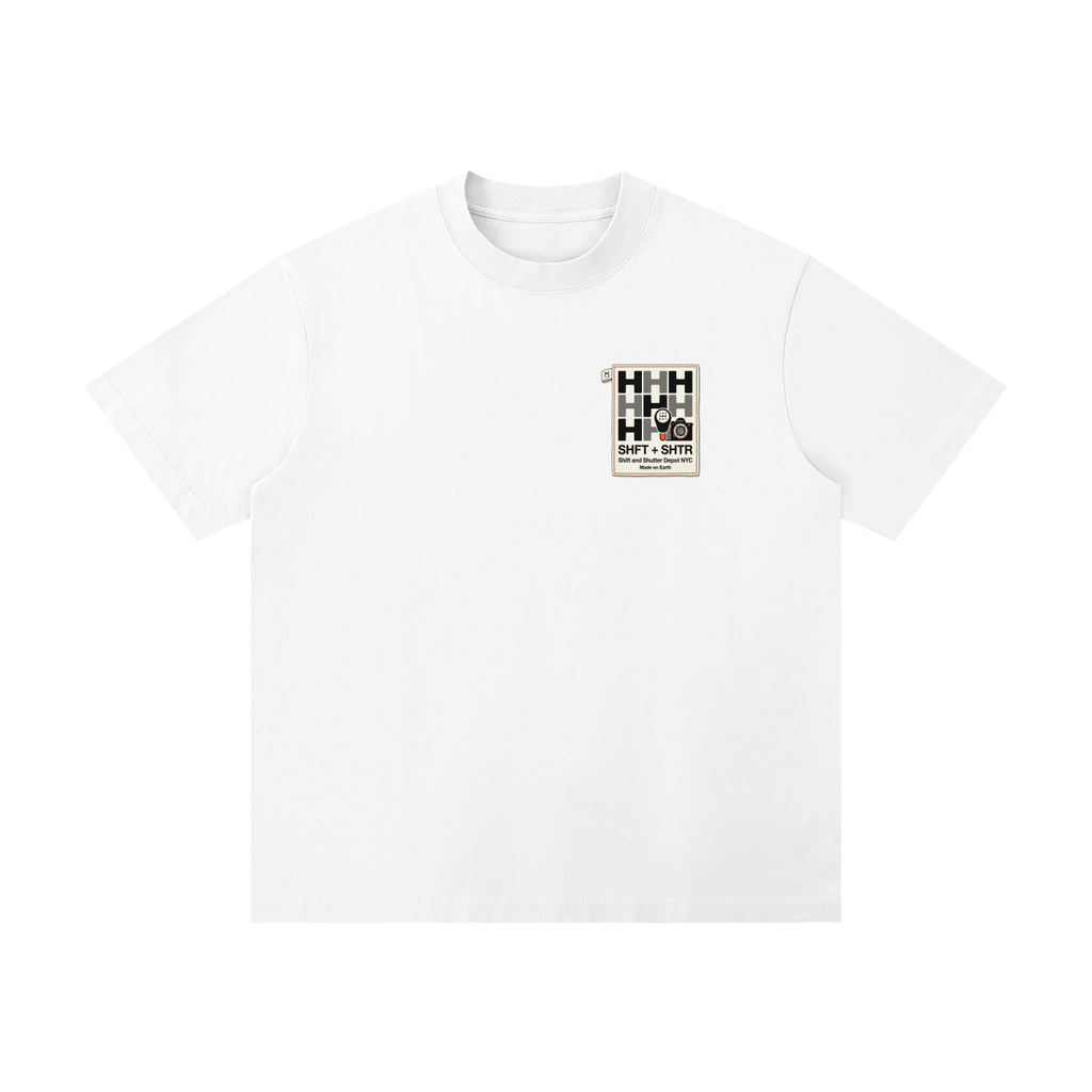 H Pattern Drop Shoulder T-Shirt