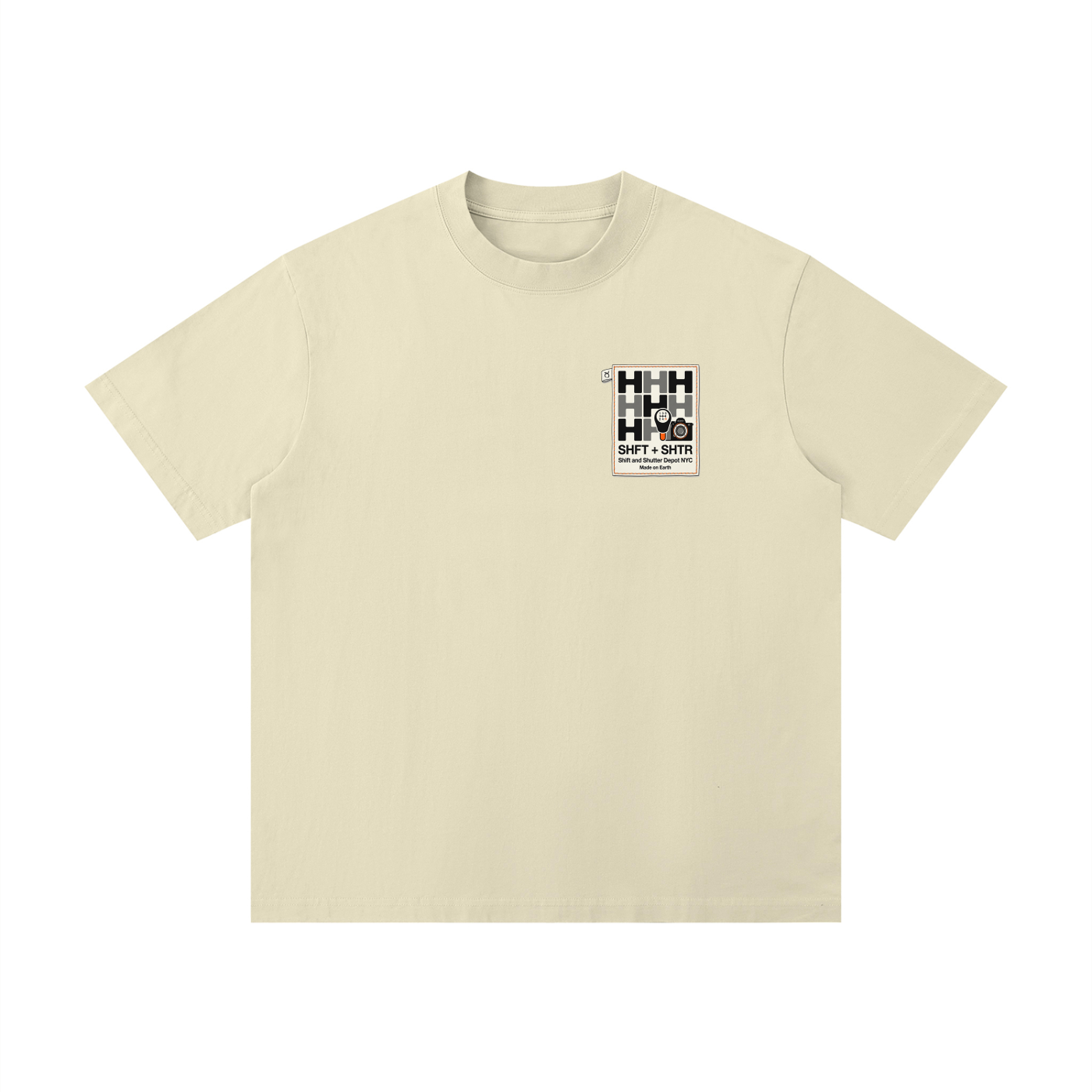 H Pattern Drop Shoulder T-Shirt