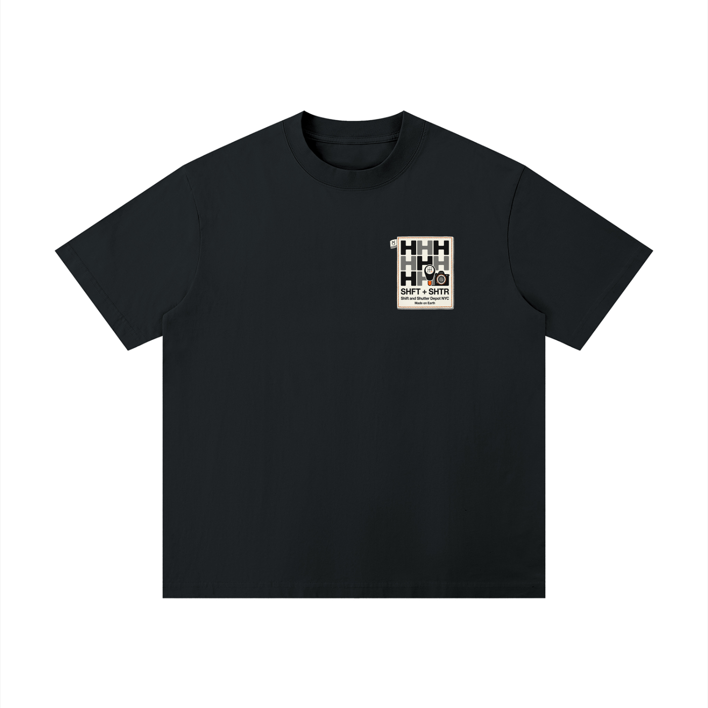 H Pattern Drop Shoulder T-Shirt