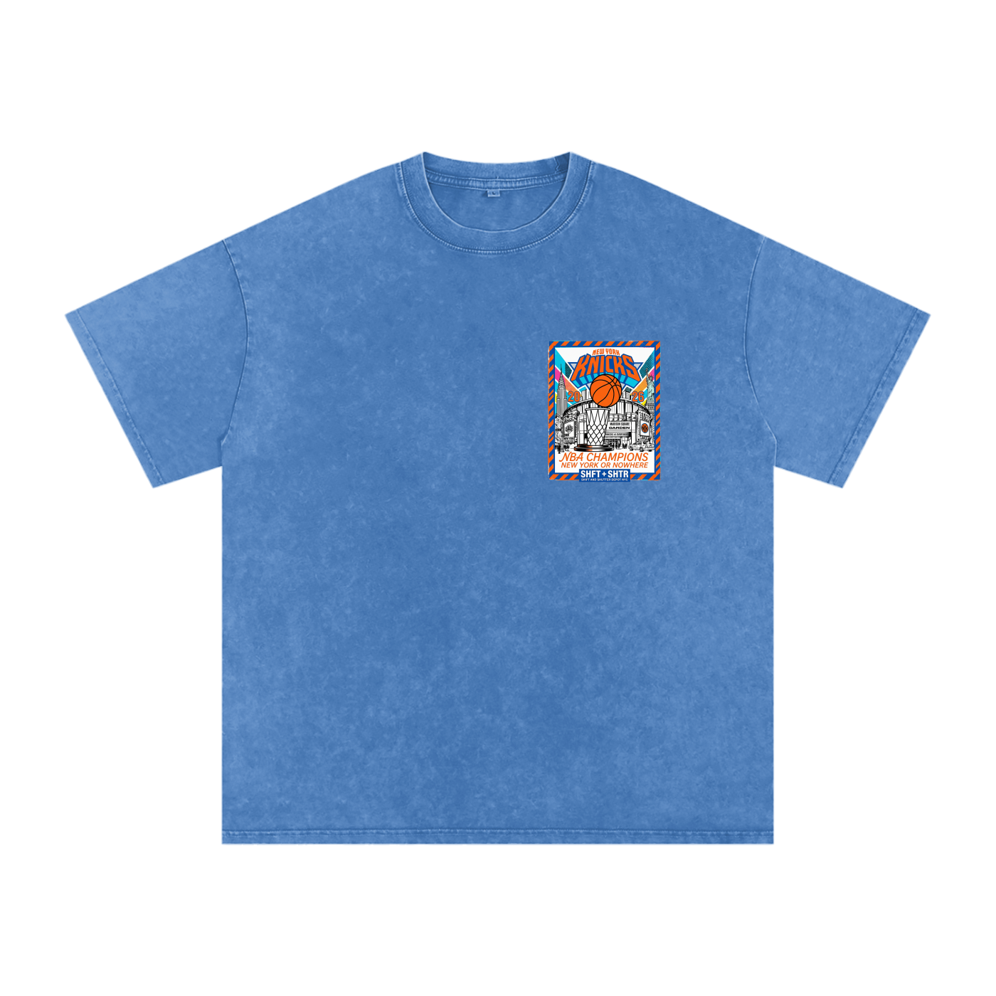 Championship Pop Art Snow Washed Oversized Cotton T-Shirt