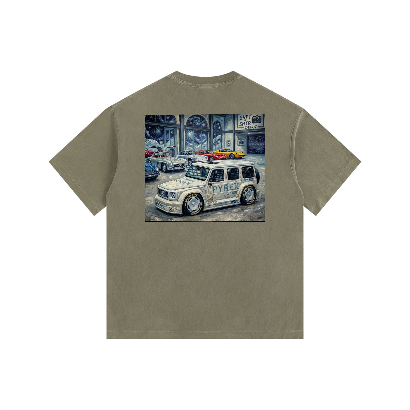 VA Geländewagen Vintage Washed Oversized T-Shirt