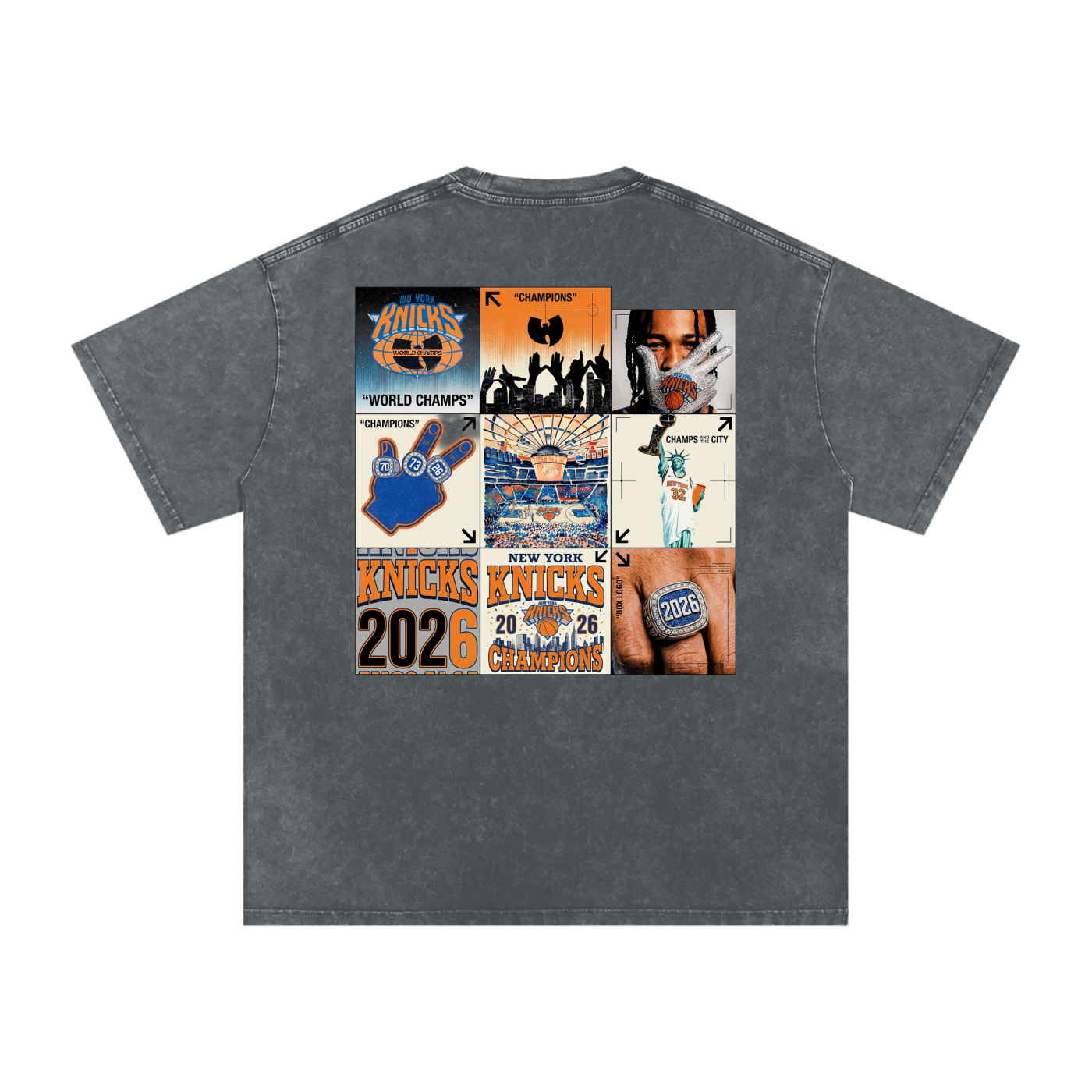 Wu York Snow Washed Oversized Cotton T-Shirt