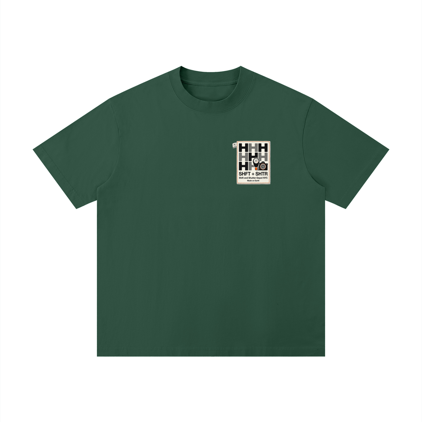 H Pattern Drop Shoulder T-Shirt