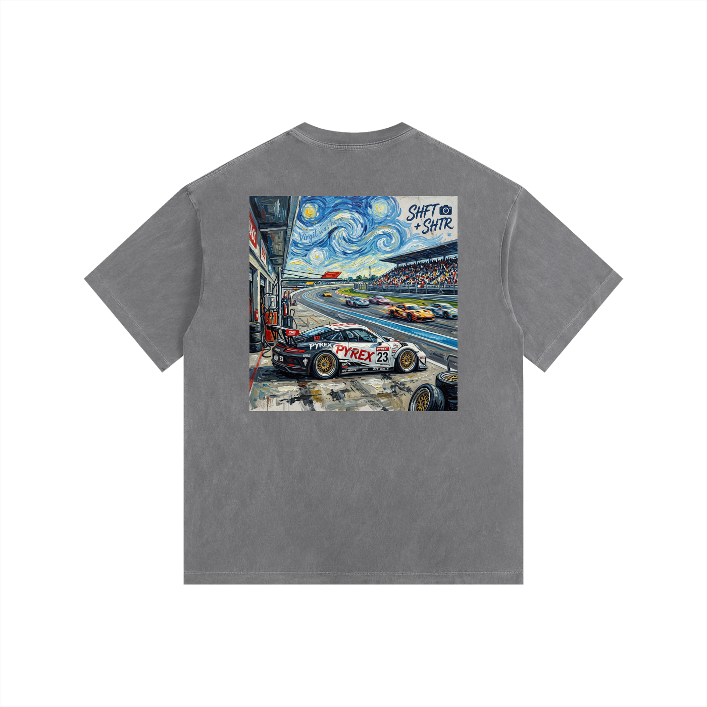 Pyrex Racing Vintage Washed Oversized 997 T-Shirt
