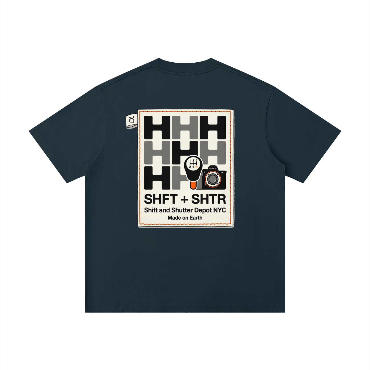 H Pattern Drop Shoulder T-Shirt
