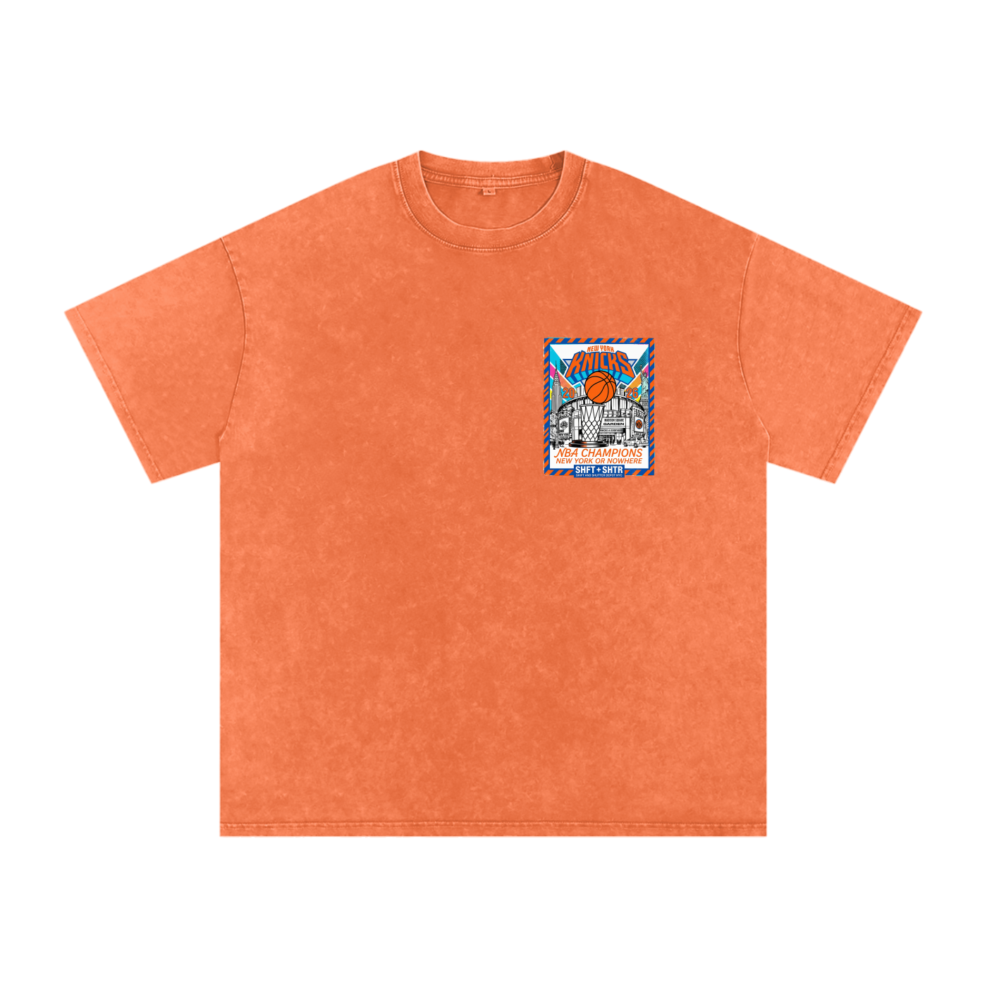 Championship Pop Art Snow Washed Oversized Cotton T-Shirt