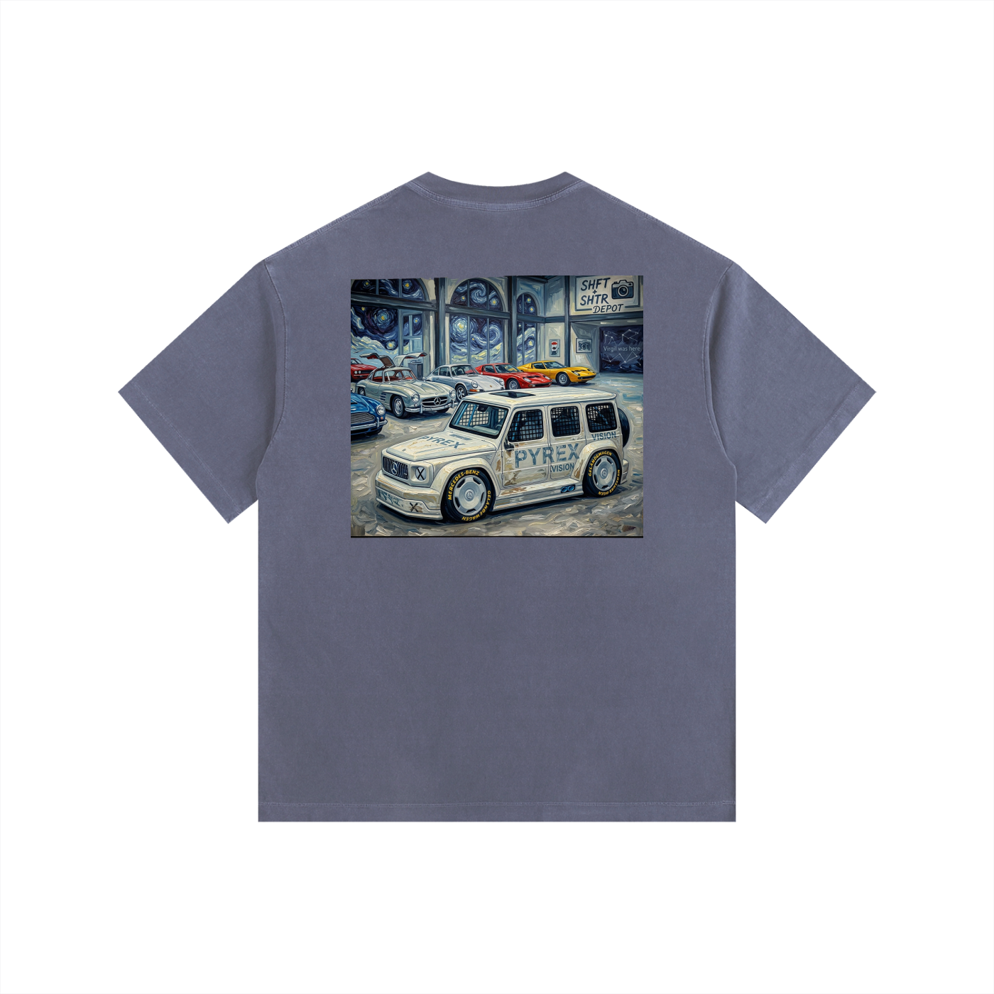 VA Geländewagen Vintage Washed Oversized T-Shirt