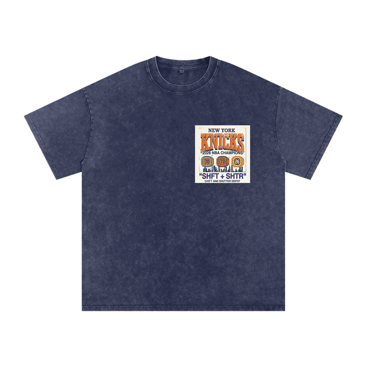 Wu York Snow Washed Oversized Cotton T-Shirt
