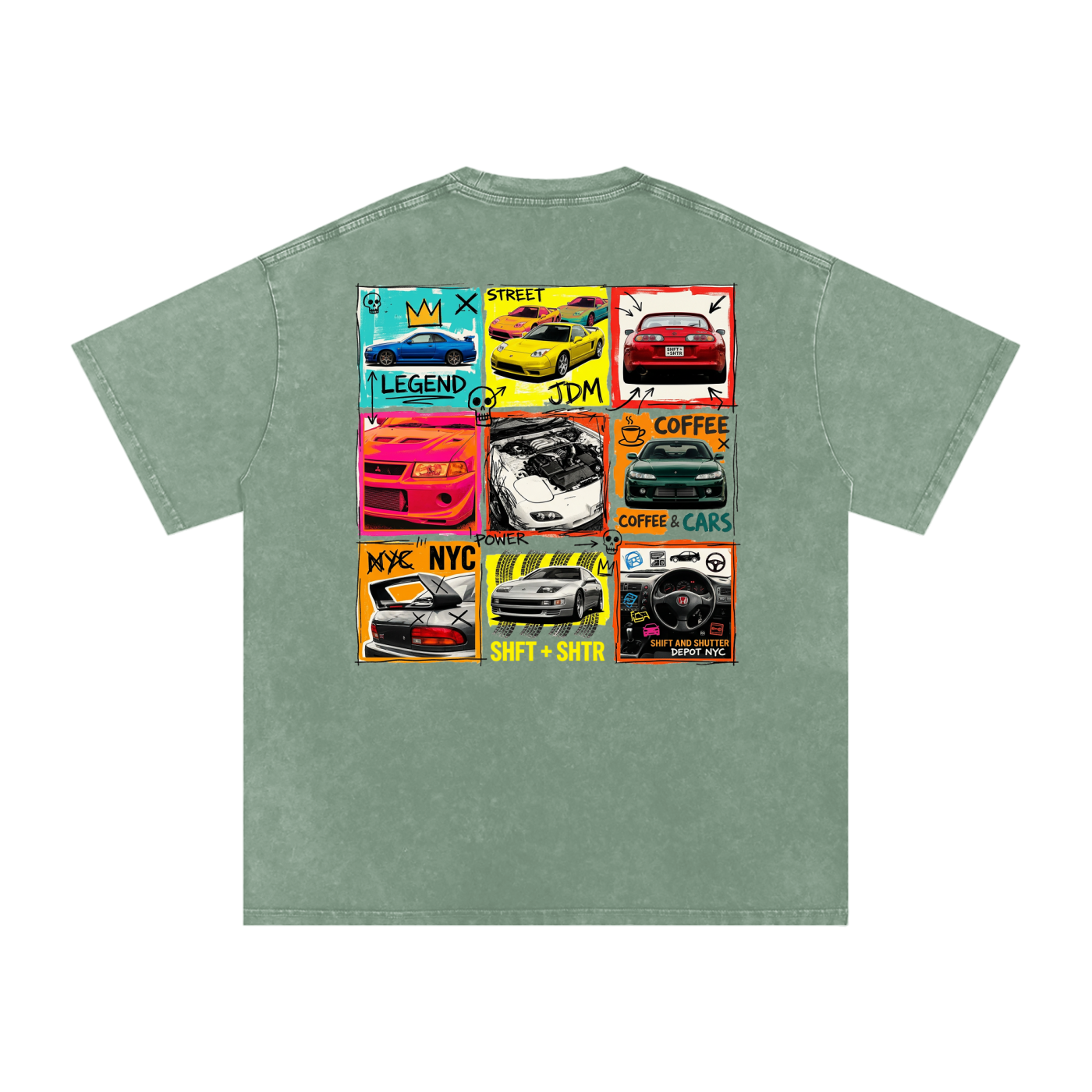 Nippon Depot Snow Washed Oversized T-Shirt