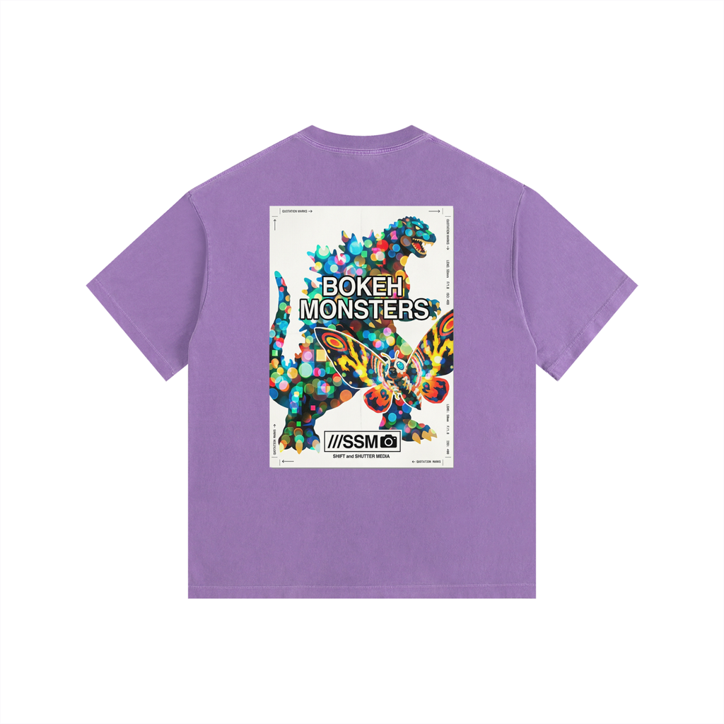 Bokeh Monsters Vintage Washed Oversized T-Shirt