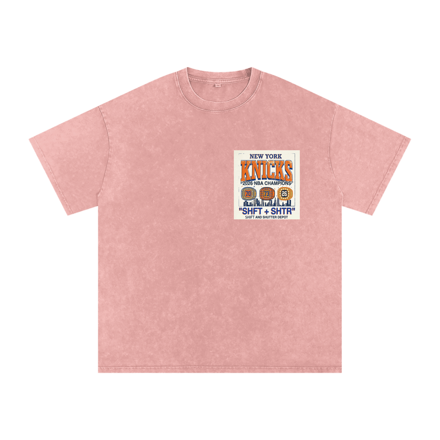 Wu York Snow Washed Oversized Cotton T-Shirt
