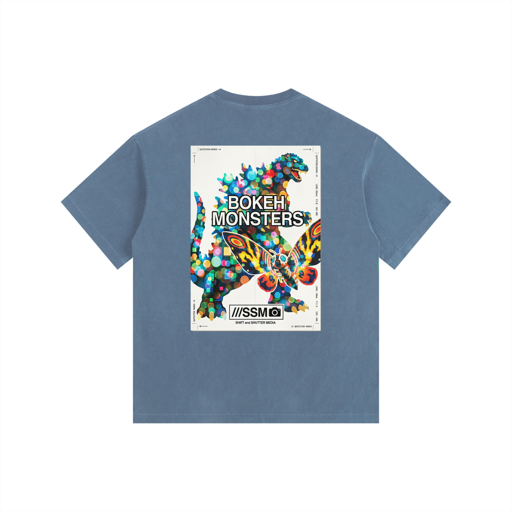 Bokeh Monsters Vintage Washed Oversized T-Shirt