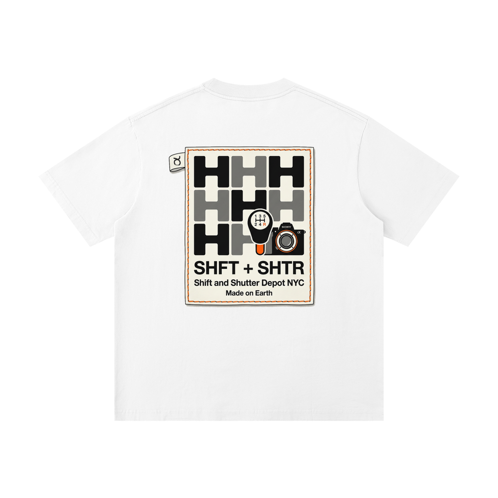 H Pattern Drop Shoulder T-Shirt