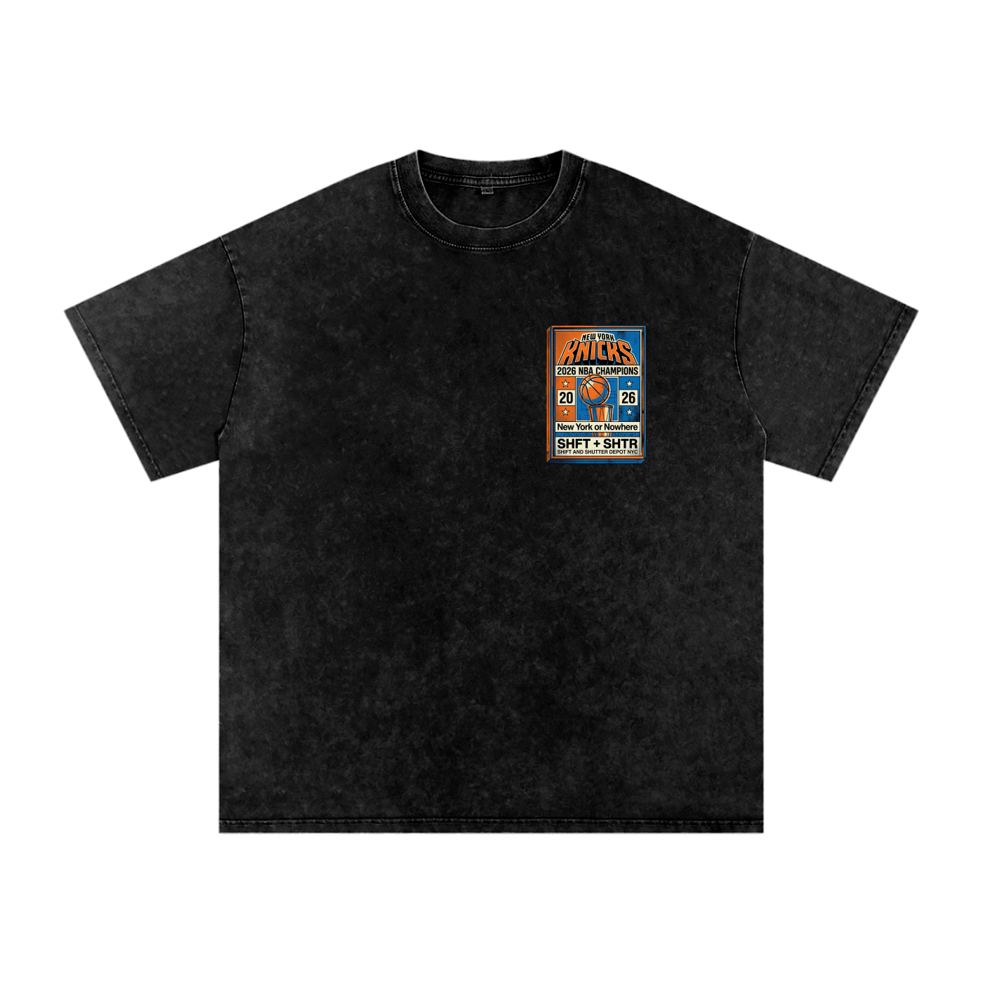 Bloom in the Garden Snow Washed Oversized Cotton T-Shirt