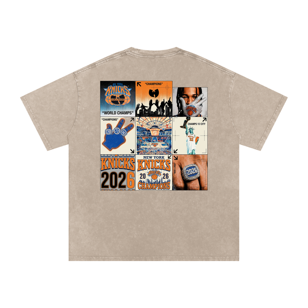 Wu York Snow Washed Oversized Cotton T-Shirt