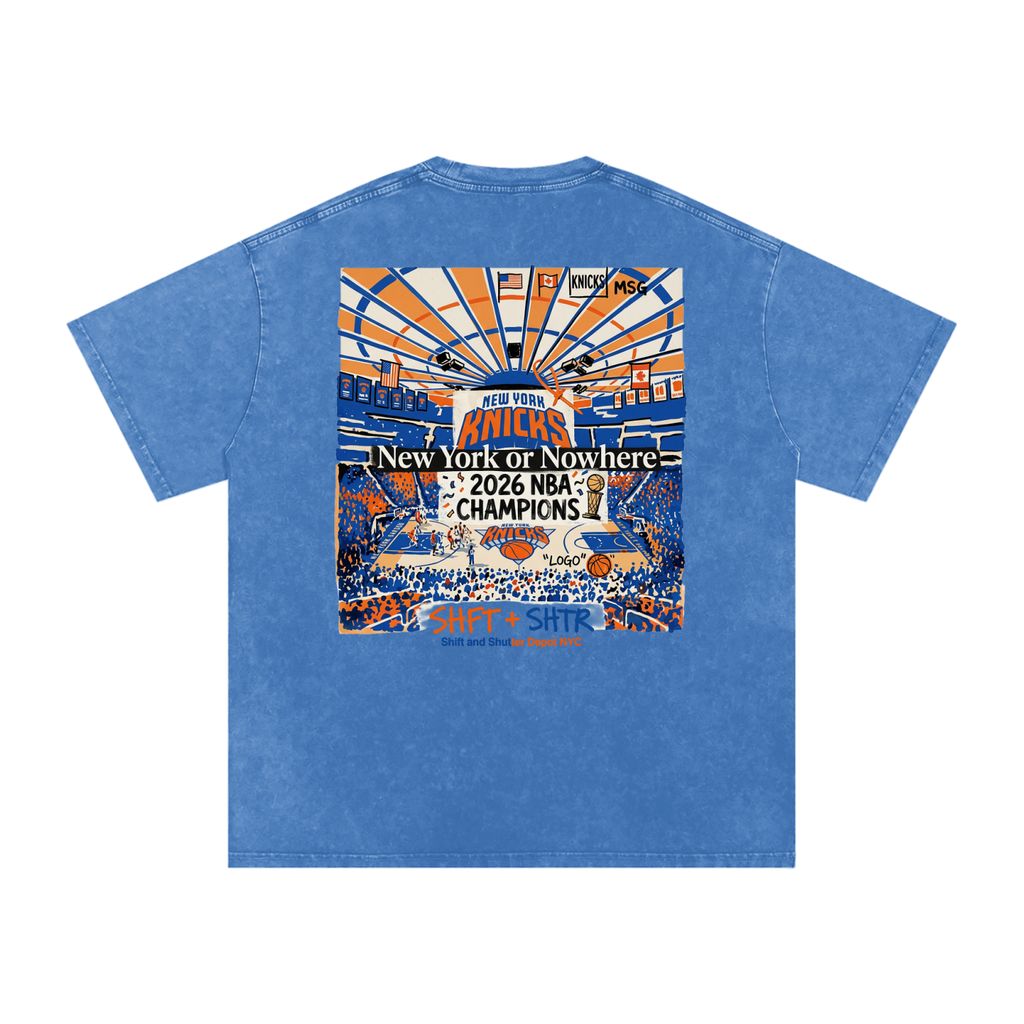 Bloom in the Garden Snow Washed Oversized Cotton T-Shirt