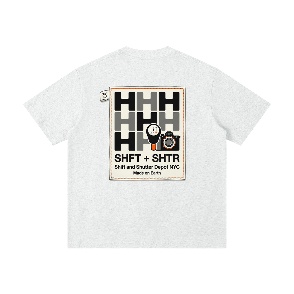H Pattern Drop Shoulder T-Shirt