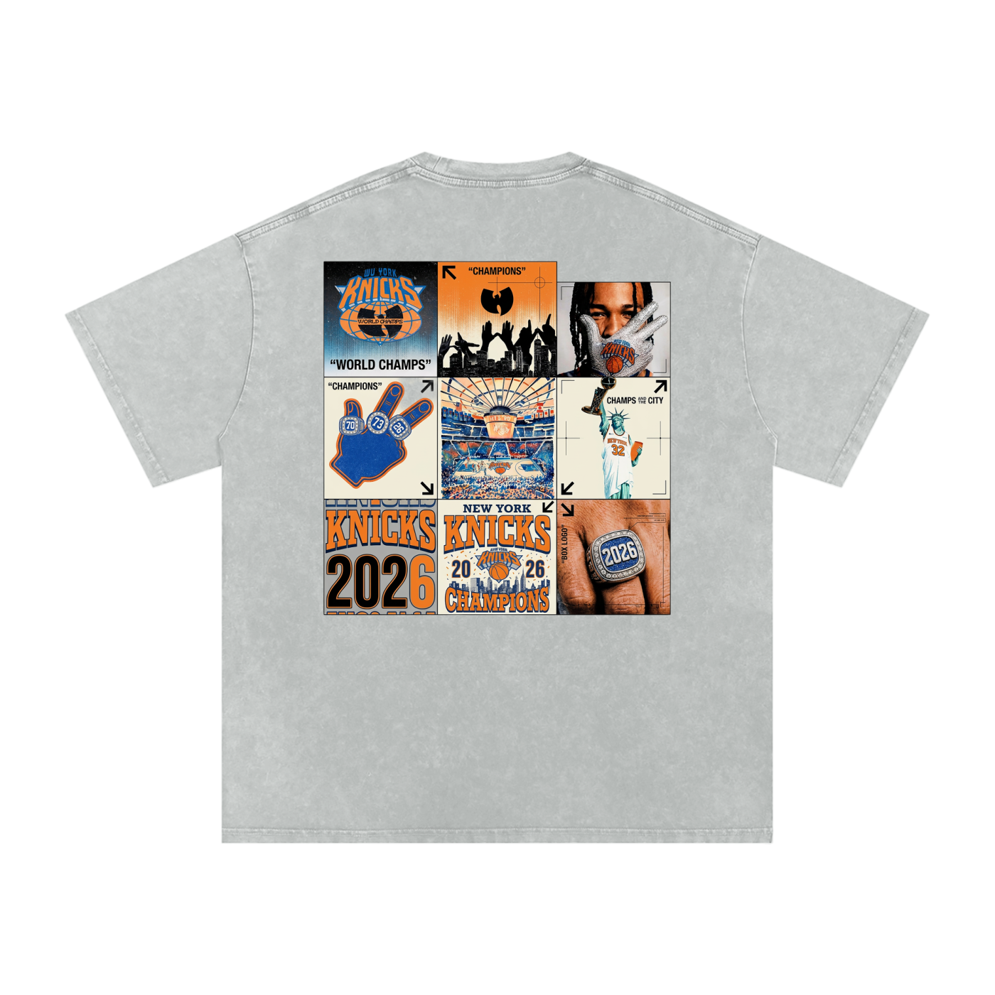Wu York Snow Washed Oversized Cotton T-Shirt