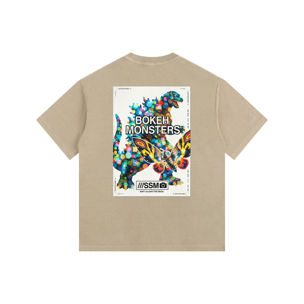 Bokeh Monsters Vintage Washed Oversized T-Shirt