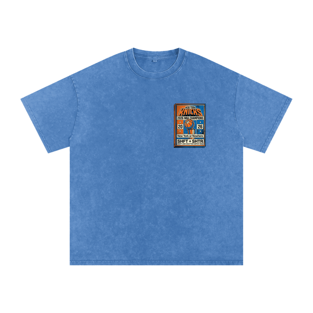 Bloom in the Garden Snow Washed Oversized Cotton T-Shirt