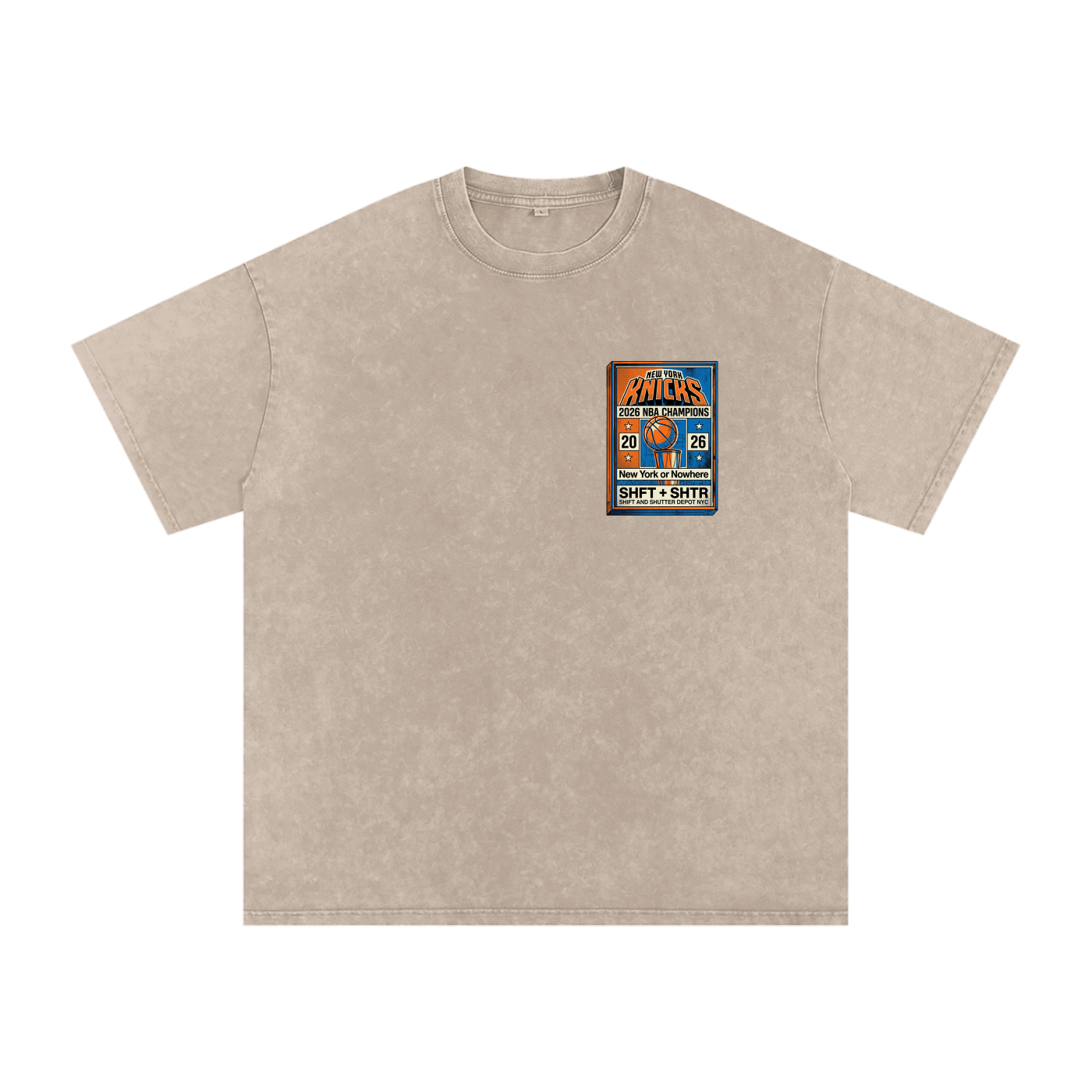 Bloom in the Garden Snow Washed Oversized Cotton T-Shirt