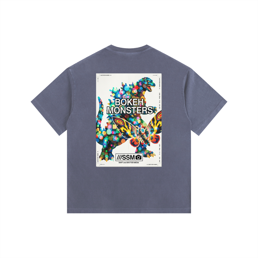 Bokeh Monsters Vintage Washed Oversized T-Shirt