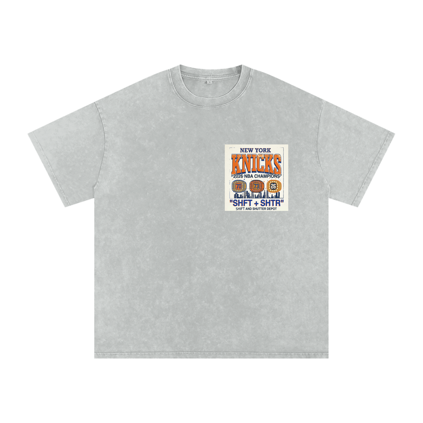 Wu York Snow Washed Oversized Cotton T-Shirt
