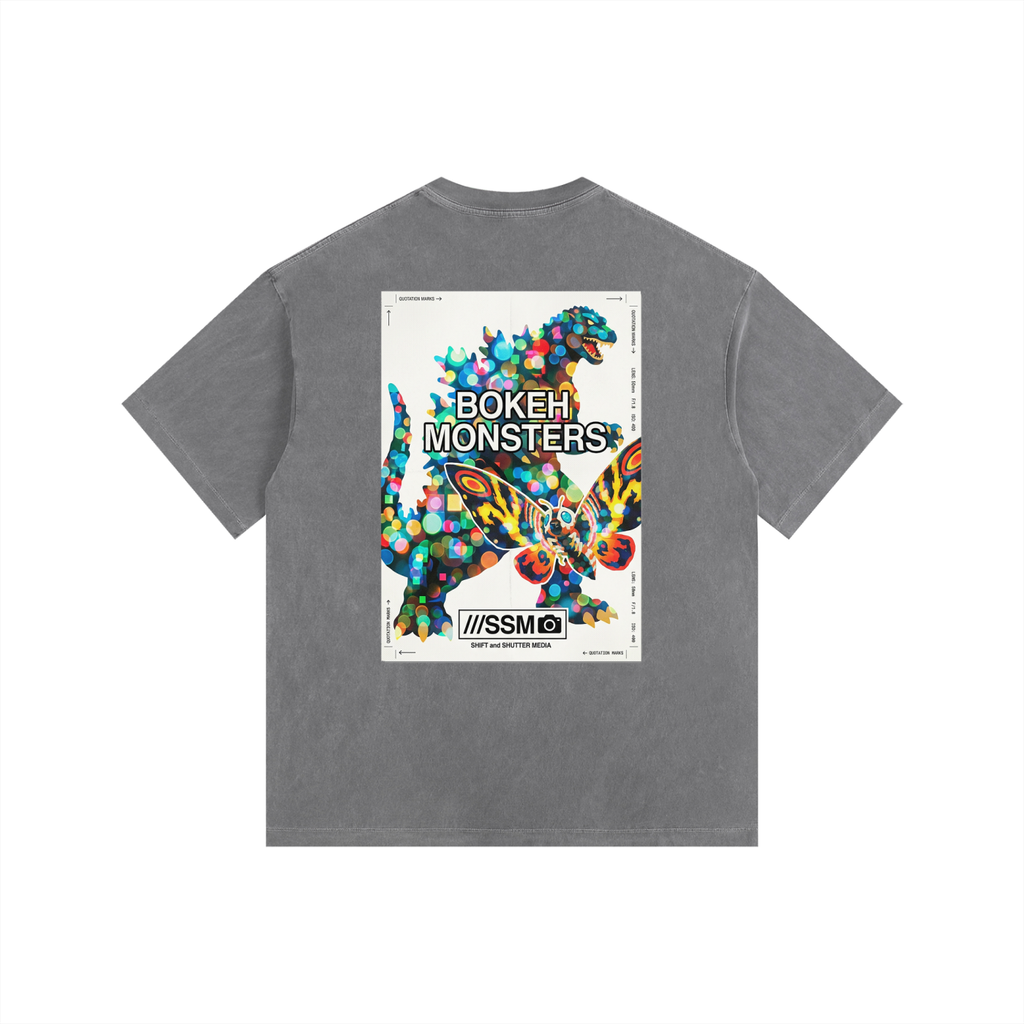Bokeh Monsters Vintage Washed Oversized T-Shirt
