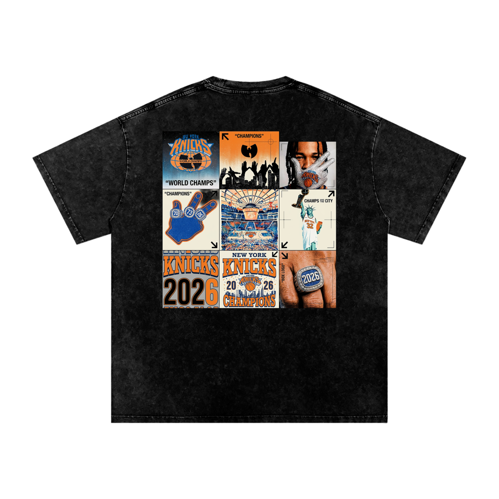Wu York Snow Washed Oversized Cotton T-Shirt