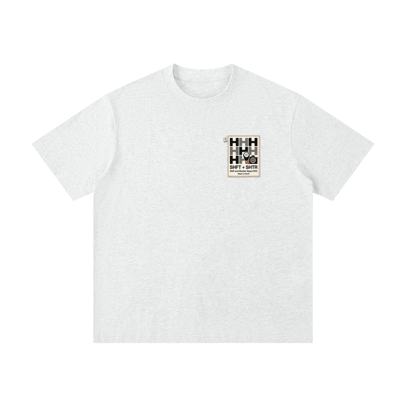 H Pattern Drop Shoulder T-Shirt